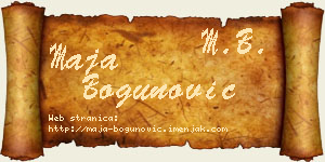 Maja Bogunović vizit kartica
